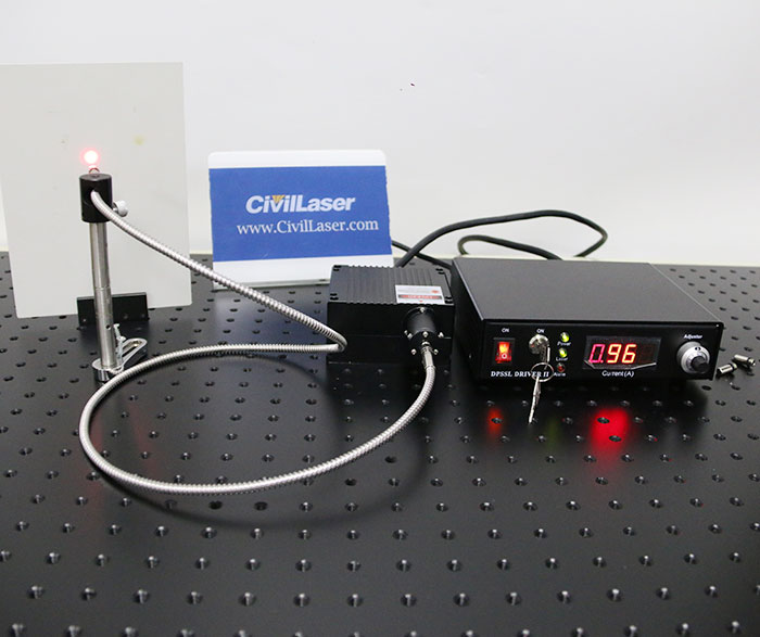671nm 5000mW Fiber Coupled Laser Red Laser System CW/TTL/Analog Modulation